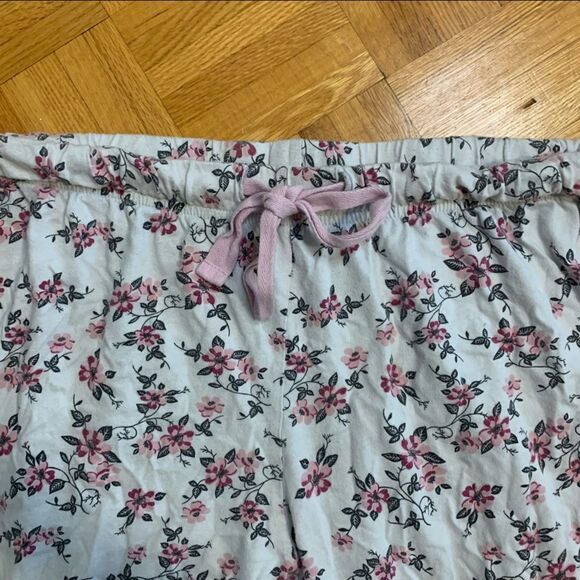 George Jersey Pajama Pant Pink Rose Print Size Medium - Picture 2 of 4